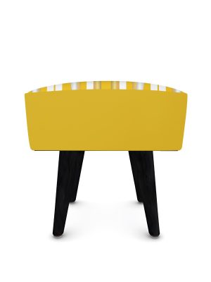Ọba Square Foot Stool Yellow And Black