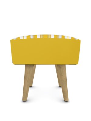Ọba Square Foot Stool Yellow And Natural