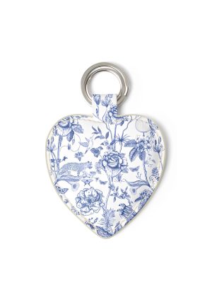 Sultanah Nappa Leather Two-Faced Heart Keyring