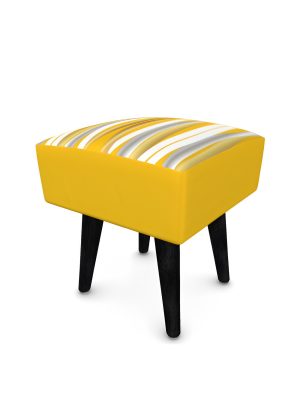 Ọba Square Foot Stool Yellow And Black